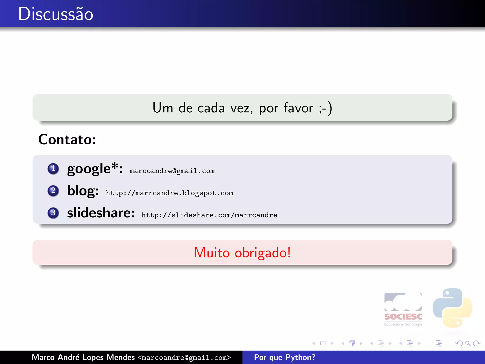 Por que Python - Latinoware 2008
