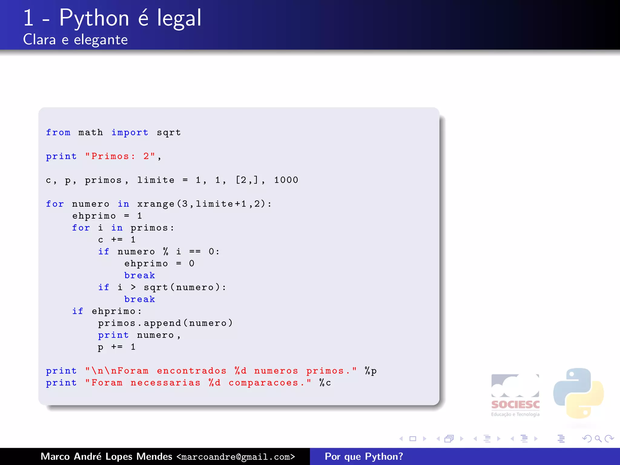 Por que Python - Latinoware 2008