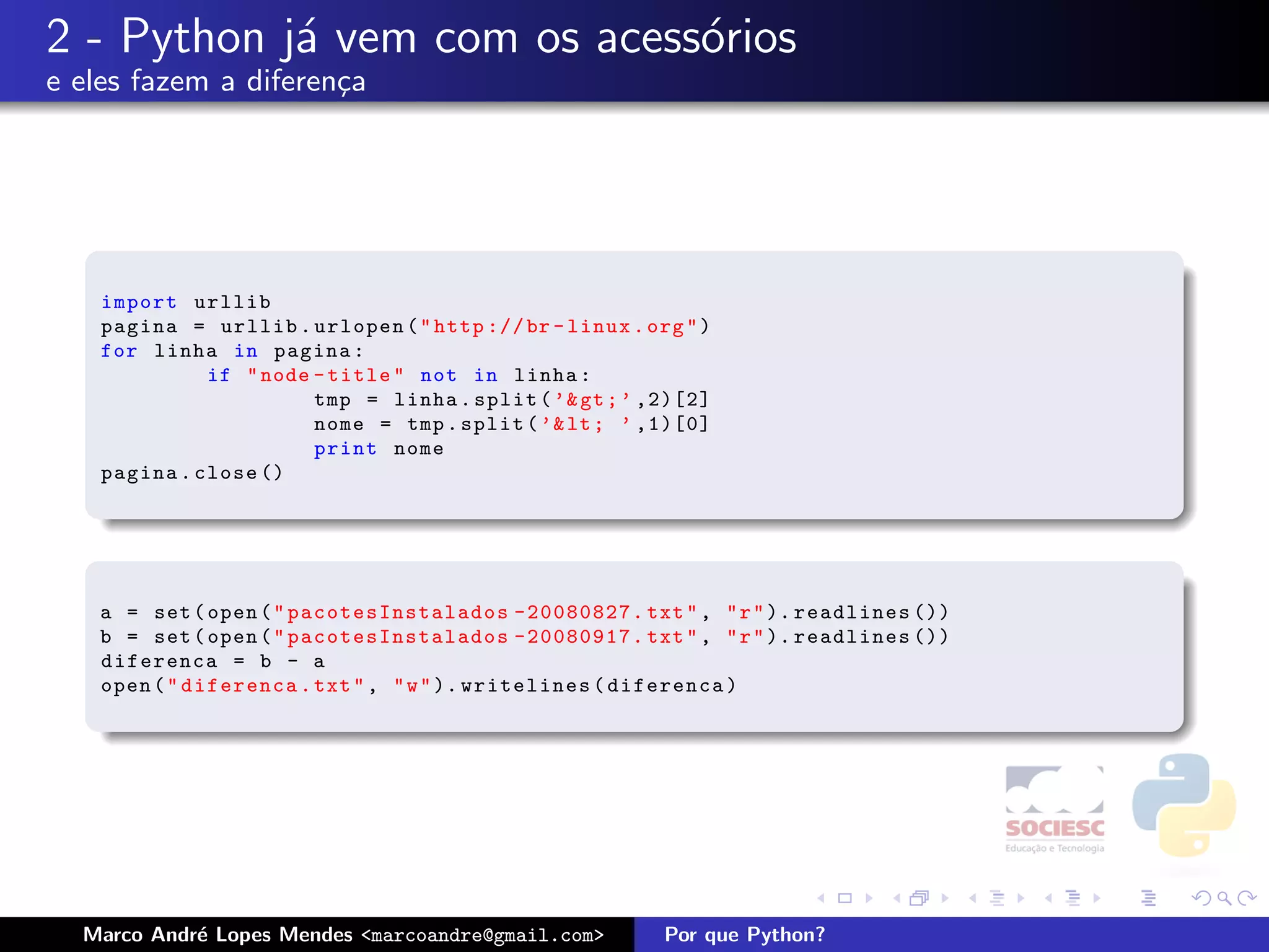 Por que Python - Latinoware 2008
