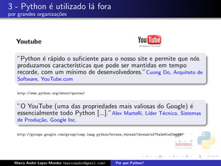 Por que Python - Latinoware 2008