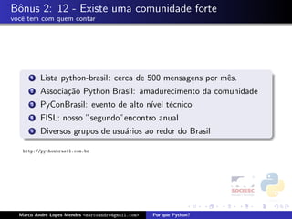 Por que Python - Latinoware 2008