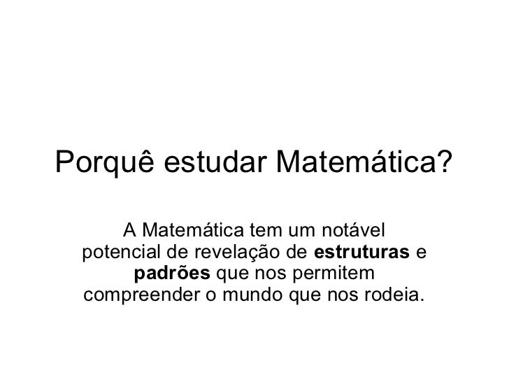 Por Quê? matematica
