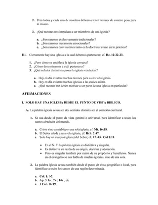 Por qué soy miembro de la iglesia de Cristo | DOCX