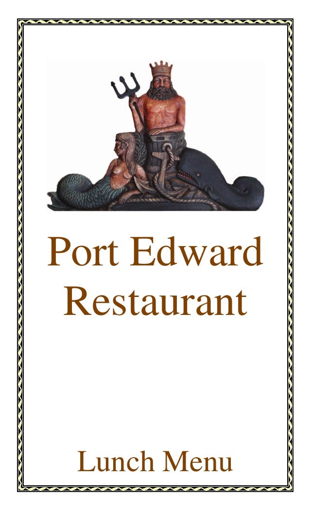 Port Edward Restaurant Lunch Menu