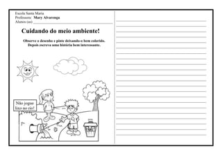 Produção textual - Criar história sobre o meio ambiente | PDF