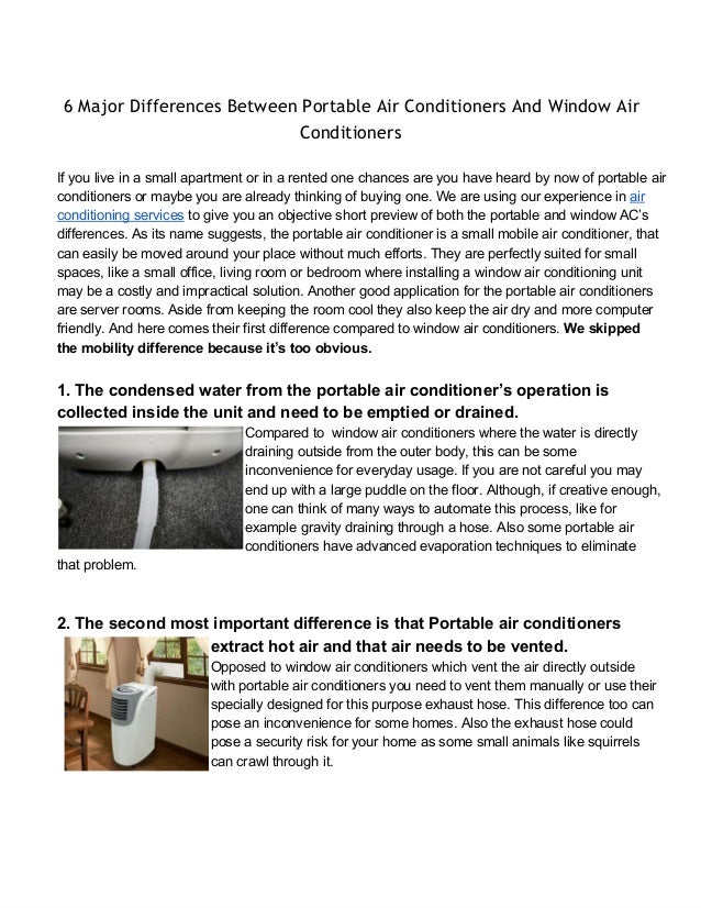 Portable Air Conditioners vs Window Air Conditioners