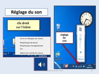 Ouvrir un logiciel dans la menu Programme W 7



01 - Faire un clic gauche sur
démarrer,
glisser le pointeur sur « tous les
programmes »

Glisser le pointeur dans le menu
qui apparaît jusqu’au programme
choisi.

Faire un clic gauche sur le
programme
 que l’on souhaite ouvrir


   07/02/2013                 @telier - Médiathèque de Lorient - 2013   107
 
