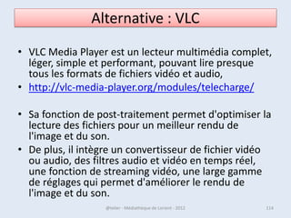Avantage de la technologie Wifi

Avec le Wifi, finis les câbles réseau qui courent
dans la maison pour relier vos différents PC.
Le réseau s’installe facilement et en quelques
minutes tous vos ordinateurs communiquent
entre eux, vous pouvez échanger des
fichiers, jouer en réseau et partager votre
imprimante.

Pour ceux qui sont équipés d’un ordinateur
portable, rien de plus confortable que la mobilité
dans la maison, tout en restant à la fois connecté
à Internet et relié aux autres machines.

07/02/2013            @telier - Médiathèque de Lorient - 2013   114
 