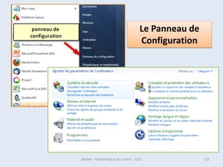 La connexion WIFI




07/02/2013      @telier - Médiathèque de Lorient - 2013   120
 