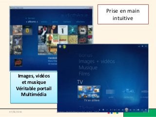 Prise en main
                                                                      intuitive




      Images, vidéos
        et musique
     Véritable portail
       Multimédia


07/02/2013               @telier - Médiathèque de Lorient - 2013                   150
 