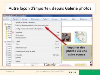 Autre façon d’importer, depuis Galerie photos




07/02/2013        @telier - Médiathèque de Lorient - 2013   154
 
