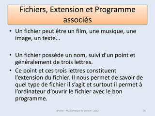 Bureau Windows 8
07/02/2013   @telier - Médiathèque de Lorient - 2013   36
 