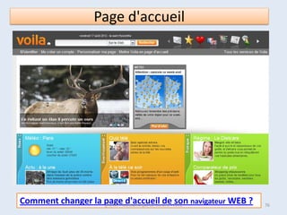 Redimensionner
             et déplacer une fenêtre
• Pour Redimensionner la fenêtre : il faut amener le curseur soit
  sur un bord de la fenêtre, soit dans un angle. Lorsque vous
  êtes au bon endroit, le curseur change d'apparence et devient
  une double flèche (voir image). Il vous suffit alors de cliquer et
  de maintenir le clic, tout en bougeant la souris dans la
  direction voulue. Lâchez la pression pour appliquer !




07/02/2013             @telier - Médiathèque de Lorient - 2013    76
 