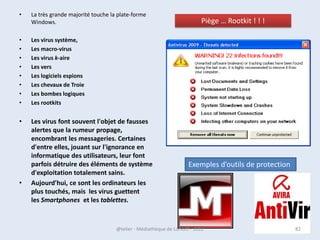 L’Explorateur W 7
• L’explorateur permet
  d’accéder au contenu
  (disques durs ou
  lecteurs) de votre
  ordinateur.
• Ce contenu
  est rangé de façon
  arborescente.

07/02/2013      @telier - Médiathèque de Lorient - 2013   82
 