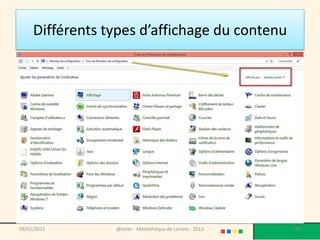 Différents types d’affichage du contenu




09/02/2013       @telier - Médiathèque de Lorient - 2013   184
 