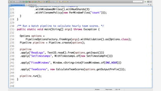 Portable batch and streaming pipelines with Apache Beam (Big Data Applications Meetup May 2017)