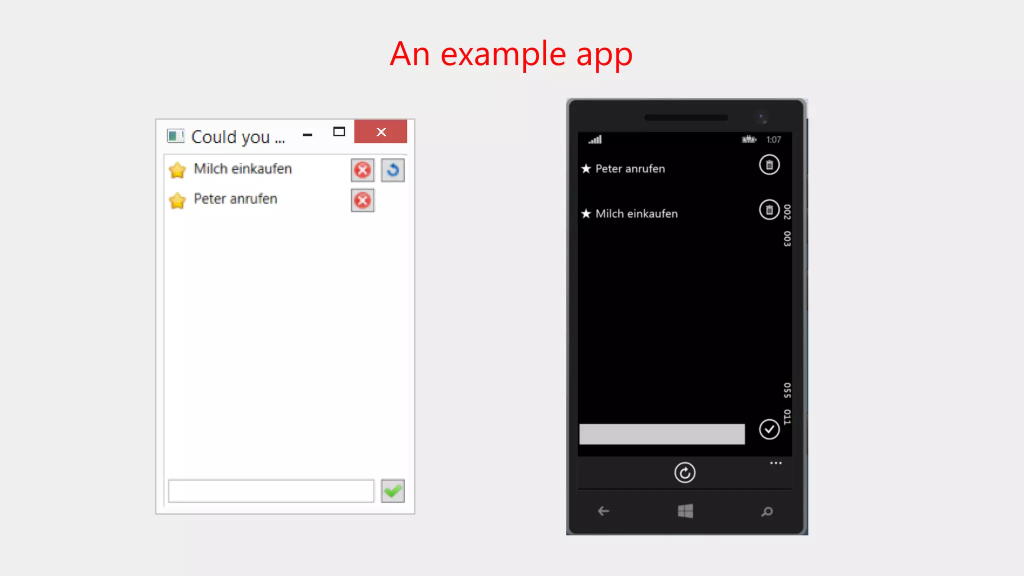 An example app
 