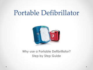 Portable Defibrillator




  Why use a Portable Defibrillator?
       Step by Step Guide
 