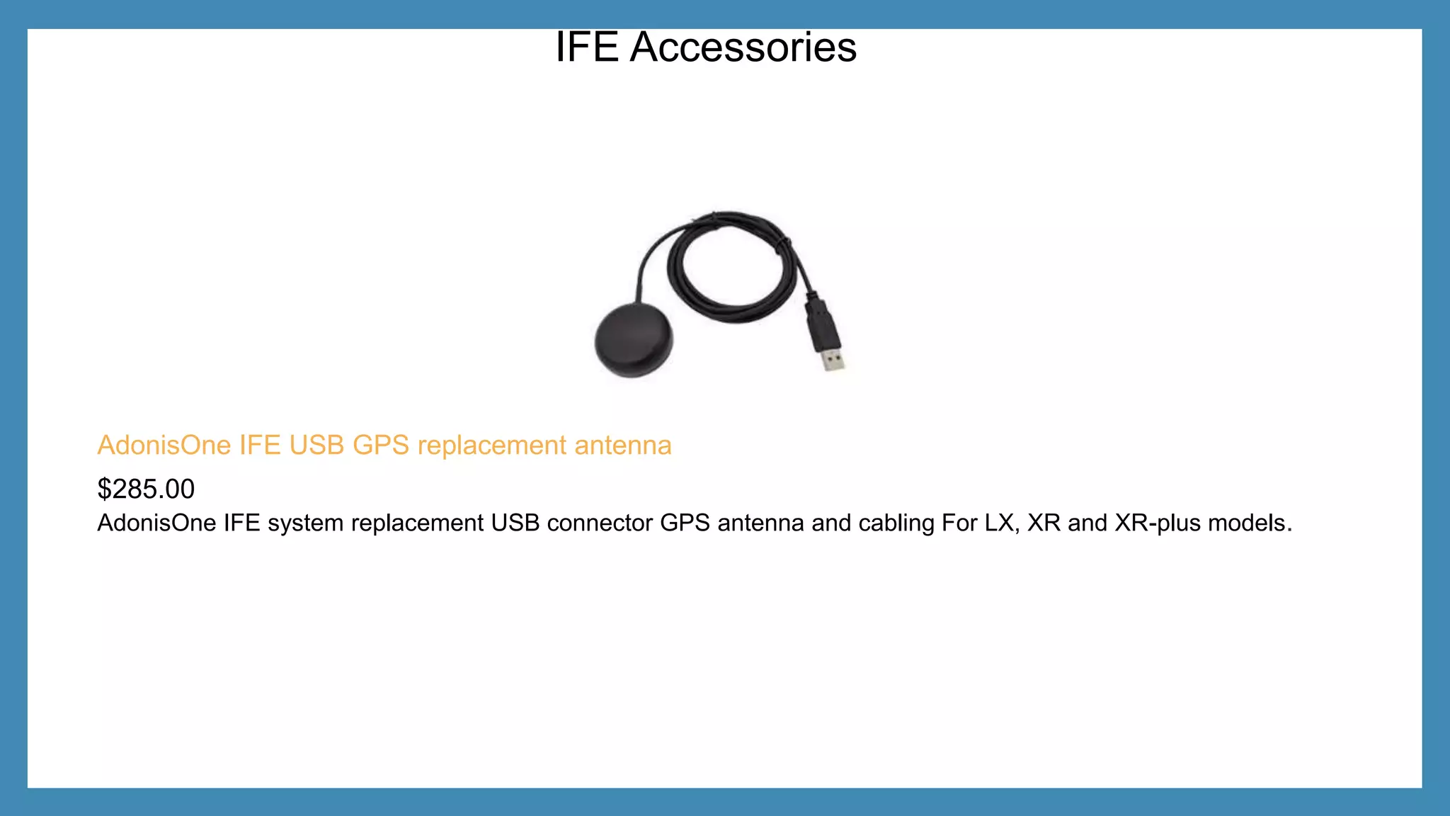 portable ife system | AdonisOne | PPTX