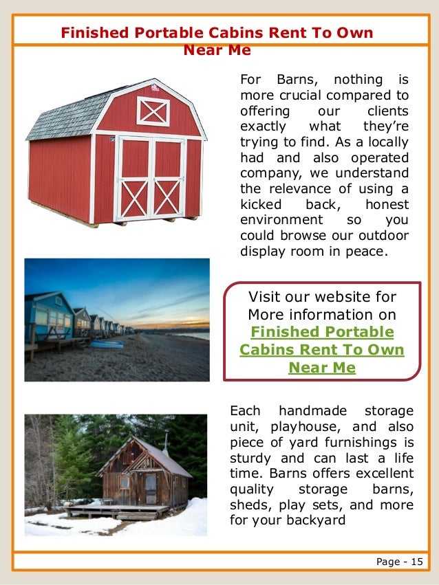 Portable Log Cabins Rent To Own
