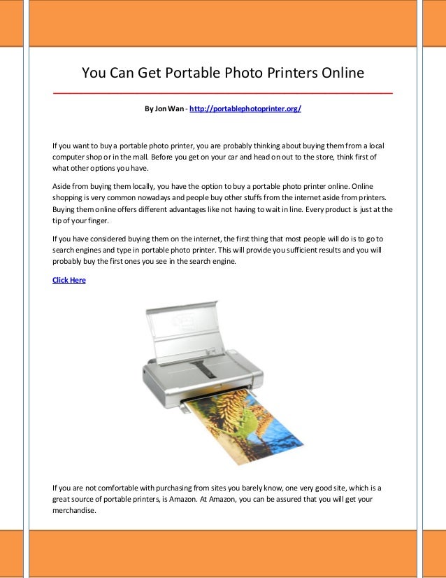 most portable printer