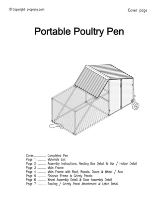 Portable poultry pen solar portabil