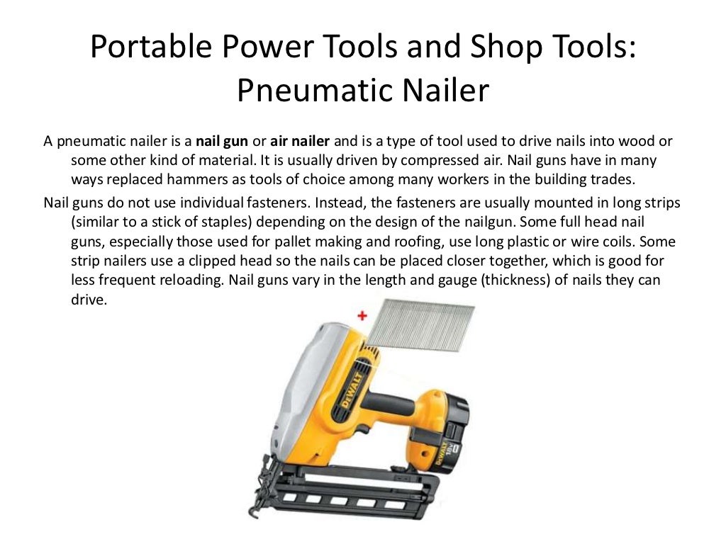Portable power tools and shop tools