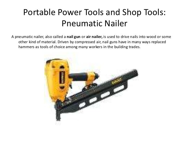 Portable power tools and shop tools revised