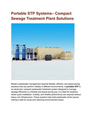 Portable STP Systems– Compact Sewage Treatment Plant Solutions.pdf