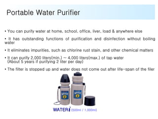 Portable water purifier | PPT