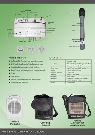 Portable Wireless PA System