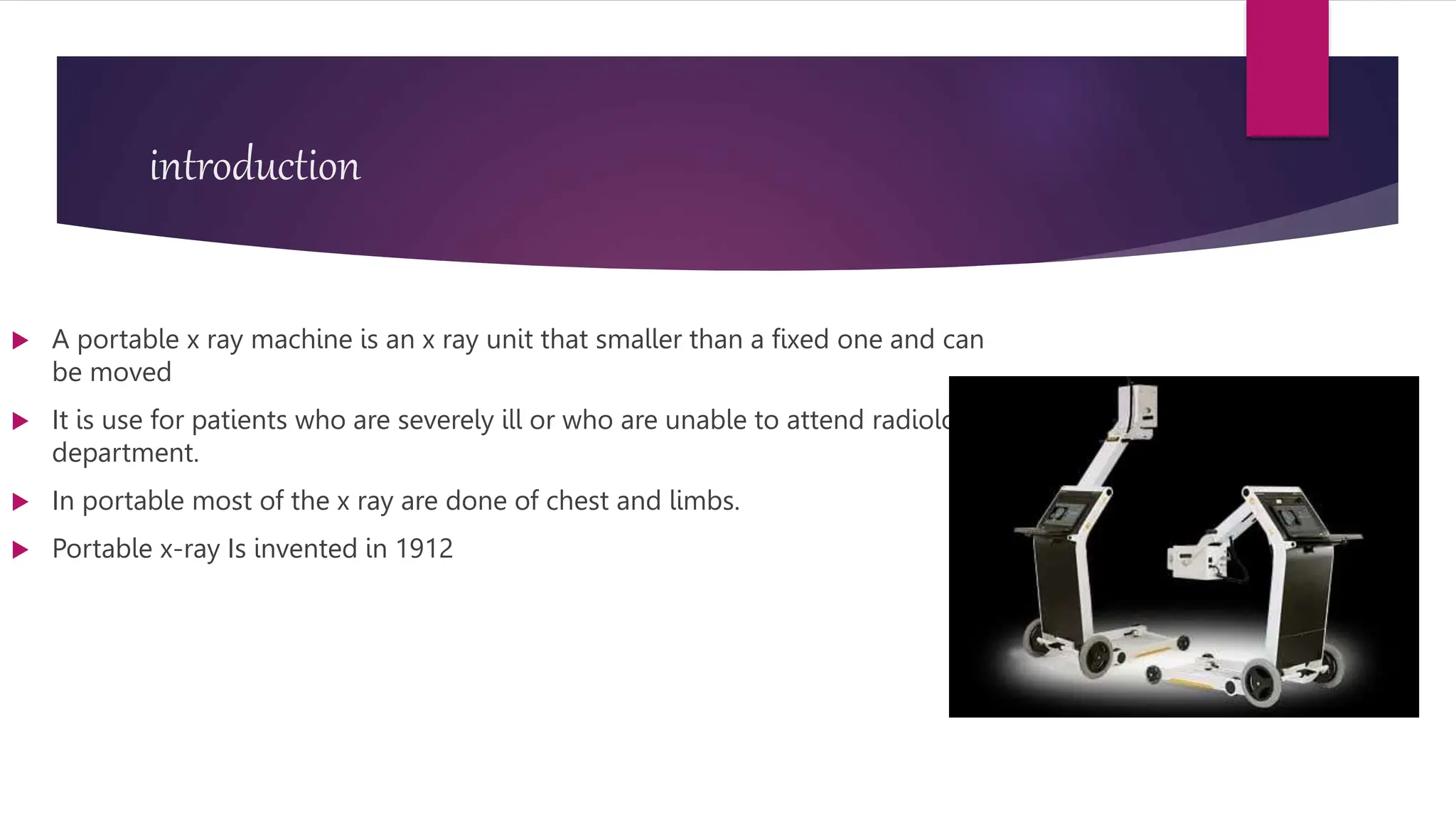 PORTABLE X RAY UNIT IN WARD RADIOGRAPHY.pptx