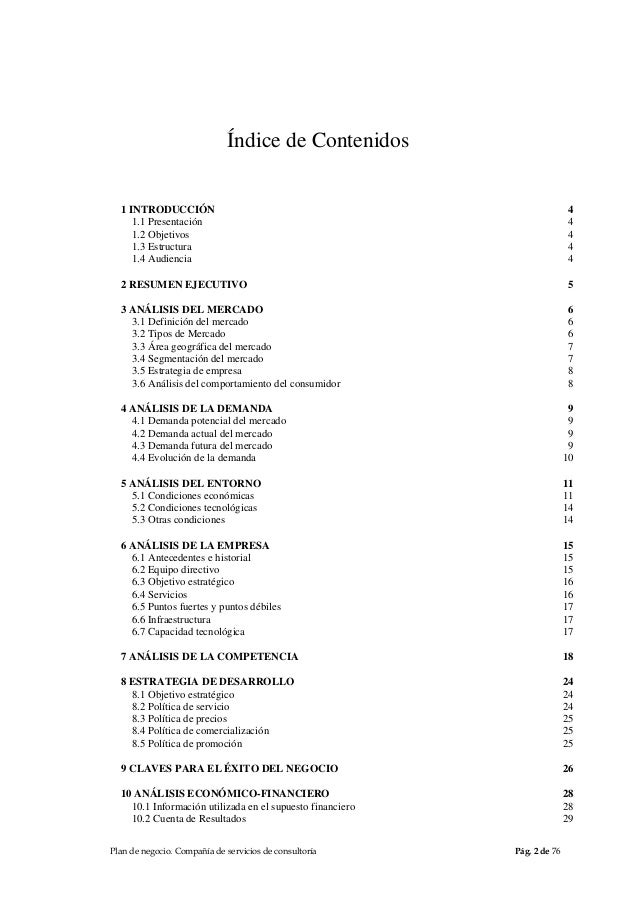 Portada Plan De Negocio Compania De Servicios De Consultoria