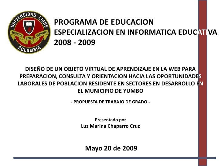 portada trabajo grado portadas de trabajo
