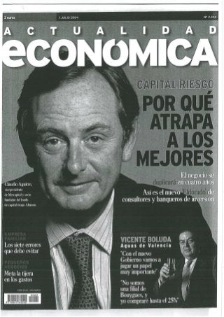 Claudio Aguirre es portada en Actualidad económica  
