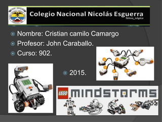  Nombre: Cristian camilo Camargo
 Profesor: John Caraballo.
 Curso: 902.
 2015.
 
