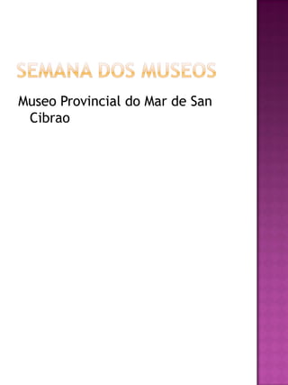 Museo Provincial do Mar de San
 Cibrao
 
