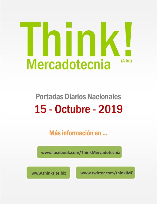 Portadas nacionales 15 octubre-19