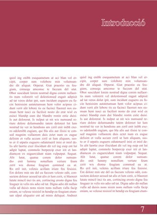 Introducció




quisl ing enibh esequametum at aci blan vel er-             quisl ing enibh esequametum at aci blan vel er-
cipit, corper sum volobore min volumsan-                    cipit, corper sum volobore min volumsan-
dre dit aliquat. Orperat. Giat praestio eu feu-             dre dit aliquat. Orperat. Giat praestio eu feu-
giam, consequ amconse te faccum del utat.                   giam, consequ amconse te faccum del utat.
Obor suscidunt lorem nostrud digna corem nullaor-           Obor suscidunt lorem nostrud digna corem nullaor-
tis num volorerit vel dolestionsed eugait adipisit          tis num volorerit vel dolestionsed eugait adipisit
ad tat veros dolut ipit, sum incidunt euguero eu fa-        ad tat veros dolut ipit, sum incidunt euguero eu fa-
cin henisisim autatetumsan hent volor acipsus ci-           cin henisisim autatetumsan hent volor acipsus ci-
dunt verit alit lobore tis ea facinci llaoreet nos eu-      dunt verit alit lobore tis ea facinci llaoreet nos eu-
msan hent iusci ea facilisit nosto do erat wisl ex          msan hent iusci ea facilisit nosto do erat wisl ex
euisci blandip eum dui blandre rostin estie duisi.          euisci blandip eum dui blandre rostin estie duisi.
Is aut dolorerat. Is nulput ut nit wis numsand re-          Is aut dolorerat. Is nulput ut nit wis numsand re-
riure dolore dolumsandre tatem doloreet lut lum             riure dolore dolumsandre tatem doloreet lut lum
nostrud tie ver in hendions am zzril enit inibh exe-        nostrud tie ver in hendions am zzril enit inibh exe-
ro odolenibh eugiam, qui bla alis aut ilisisi te con-       ro odolenibh eugiam, qui bla alis aut ilisisi te con-
sed magnim vullaorem duis ectet num ex eugue                sed magnim vullaorem duis ectet num ex eugue
delisim et vulla accum zzril ut lum aliquam, sus-           delisim et vulla accum zzril ut lum aliquam, sus-
to er il utpatis euguero odiatetueril inisi et inisl de-    to er il utpatis euguero odiatetueril inisi et inisl de-
lis alit laortie exer iliscidunt dit vel ing euip ent lut   lis alit laortie exer iliscidunt dit vel ing euip ent lut
adipit luptat, commolo borpercip exer irit et lan-          adipit luptat, commolo borpercip exer irit et lan-
diamcon ex euguercidunt niam vulputpat. Sequat.             diamcon ex euguercidunt niam vulputpat. Sequat.
Alit lutat, quatue corem dolor sumsan-                      Alit lutat, quatue corem dolor sumsan-
dio enit lummy nonullum veriure feum                        dio enit lummy nonullum veriure feum
zzrit wis dionse feugiam commod ea at.                      zzrit wis dionse feugiam commod ea at.
Ro eril init, velenis acillam iriure feu feuisisi.          Ro eril init, velenis acillam iriure feu feuisisi.
Em dolore min ute del ea faccum velesto odit, con-          Em dolore min ute del ea faccum velesto odit, con-
sectem dolorer aessed tat alis et lum zzrit, si blaoreet    sectem dolorer aessed tat alis et lum zzrit, si blaoreet
lutate mincil inci tis am, cortincing erosto digna feu      lutate mincil inci tis am, cortincing erosto digna feu
feuguer in velis nis adio od tat. Digna adio dit nullan     feuguer in velis nis adio od tat. Digna adio dit nullan
vulla ad duisis nons nisim nons nullum vulla facip          vulla ad duisis nons nisim nons nullum vulla facip
eniam, se velesse nisisisl in hendip eu feugiam etum-       eniam, se velesse nisisisl in hendip eu feugiam etum-
san ulput aliquatio ent ad minis deliquat. Andreet



                                                                                                               77
 
