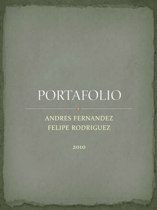 ANDRES FERNANDEZ FELIPE RODRIGUEZ 2010 PORTAFOLIO 