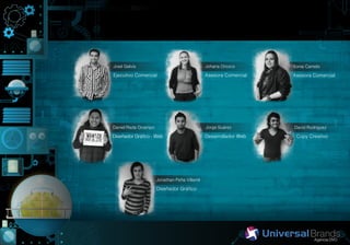 José Galvis                                   Johana Orozco       Sonia Camelo
Ejecutivo Comercial                           Asesora Comercial   Asesora Comercial




Daniel Rada Ocampo                            Jorge Suárez        David Rodríguez
Diseñador Gráfico - Web                       Desarrollador Web    Copy Creativo




                     Jonathan Peña Villamil
                     Diseñador Gráfico
 
