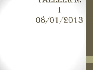TALLLER N.
     1
08/01/2013
 