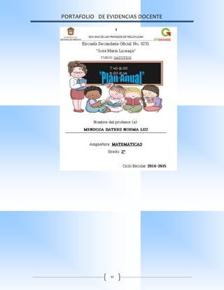 PORTAFOLIO DE EVIDENCIAS DOCENTE
11
 