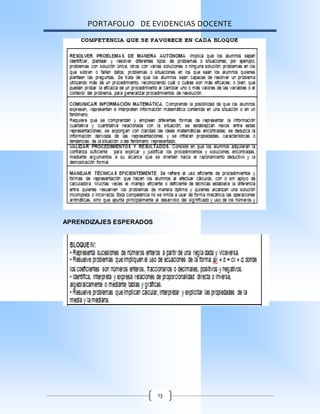 PORTAFOLIO DE EVIDENCIAS DOCENTE
13
APRENDIZAJES ESPERADOS
 