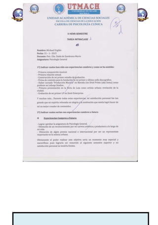 UNIDAD ACADÉMICA DE CIENCIAS SOCIALES
ESCUELA DE CIENCIAS DE LA EDUCACIÓN
CARRERA DE PSICOLOGÍA CLÍNICA
 