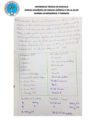 UNIVERSIDAD TÉCNICA DE MACHALA
UNIDAD ACADÉMICA DE CIENCIAS QUÍMICAS Y DE LA SALUD
CARRERA DE BIOQUÍMICA Y FARMACIA
 