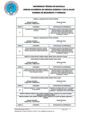 UNIVERSIDAD TÉCNICA DE MACHALA
UNIDAD ACADÉMICA DE CIENCIAS QUÍMICAS Y DE LA SALUD
CARRERA DE BIOQUÍMICA Y FARMACIA
 