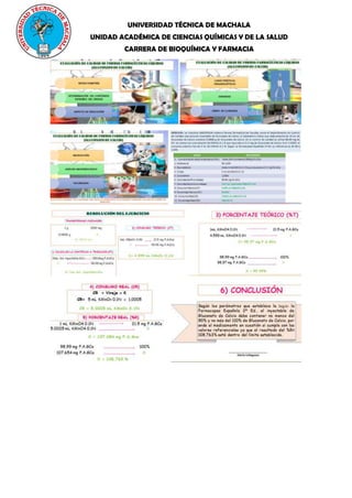 UNIVERSIDAD TÉCNICA DE MACHALA
UNIDAD ACADÉMICA DE CIENCIAS QUÍMICAS Y DE LA SALUD
CARRERA DE BIOQUÍMICA Y FARMACIA
 