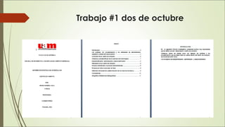 Trabajo #1 dos de octubre
 