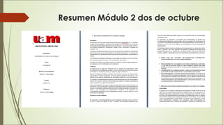 Resumen Módulo 2 dos de octubre
 